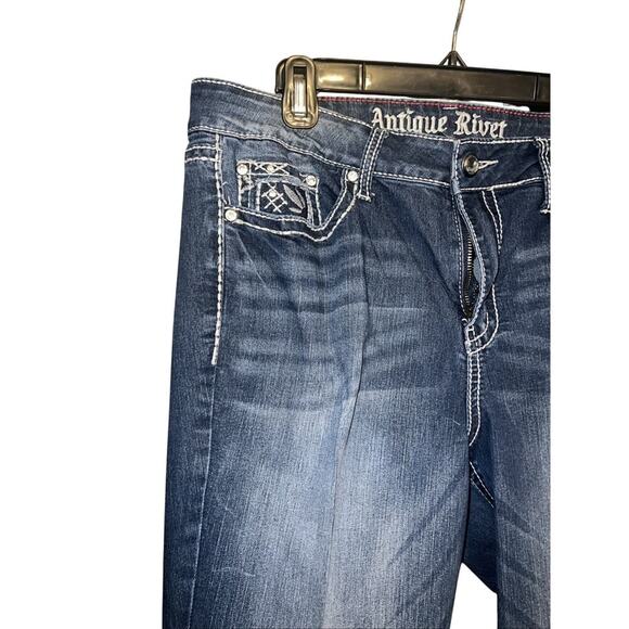 Antique Rivet Womens 34 With Rhinestone Trim Western Sparkle Y2K VTG Feminine - Picture 5 of 9